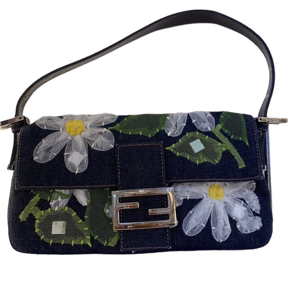 FENDI - Floral Patchwork Baguette